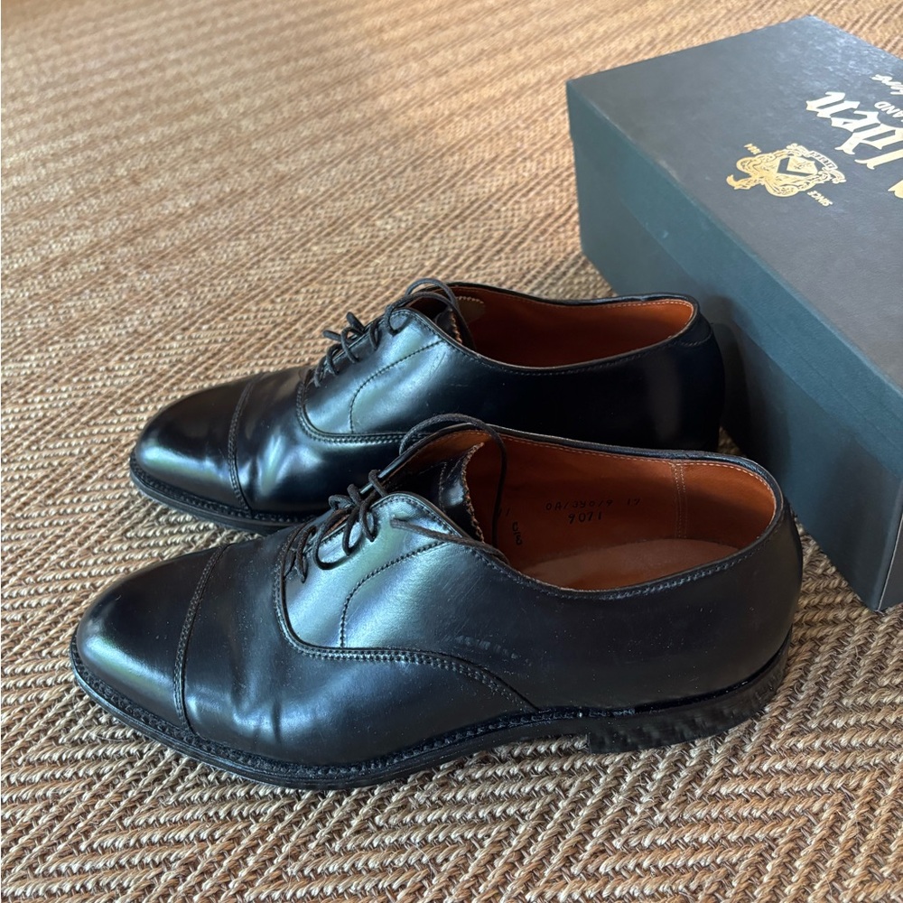 Alden Black Cap-Toe Derby in Polished Shell Cordovan - Picture 6 of 13